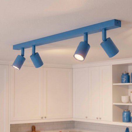 Regleta de techo Dongor Azul (4 luces)