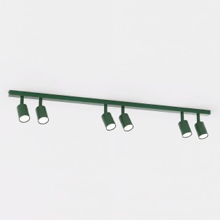 Regleta de techo Dongor Verde Oliva (6 luces)