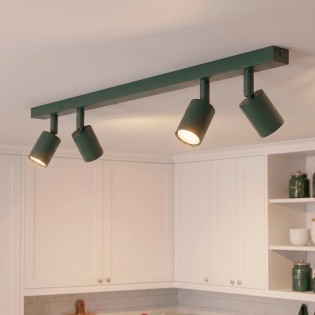 Regleta de techo Dongor Verde Oliva (4 luces)