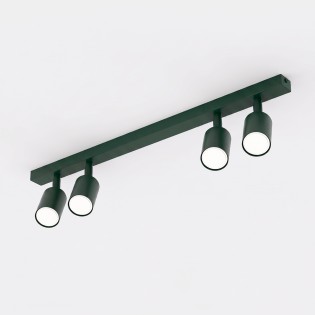 Regleta de techo Dongor Verde Oliva (4 luces)