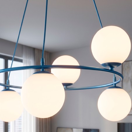 Lámpara de techo Laster Azul (6 luces)