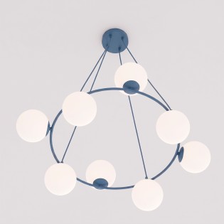 Lámpara de techo Laster Azul (8 luces)