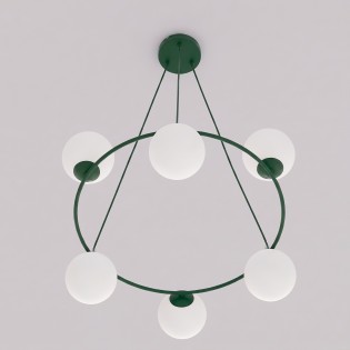 Lámpara de techo Laster Verde Oliva (6 luces)