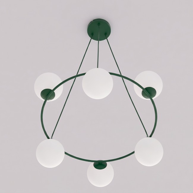 Lámpara de techo Laster Verde Oliva (6 luces)