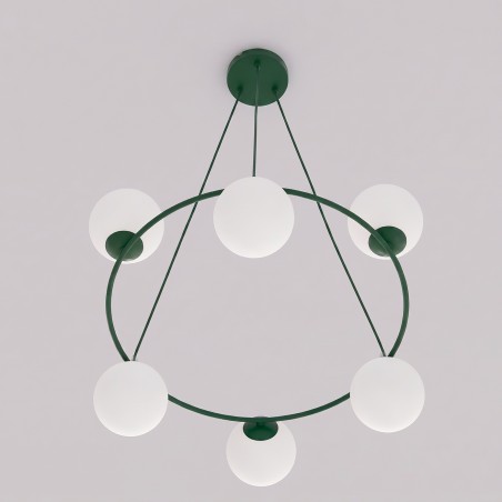 Lámpara de techo Laster Verde Oliva (6 luces)
