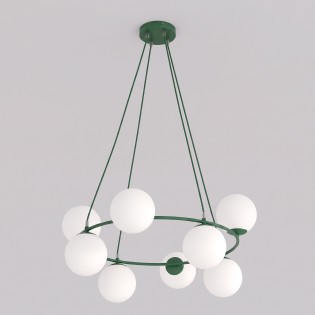 Lámpara de techo Laster Verde Oliva (8 luces)