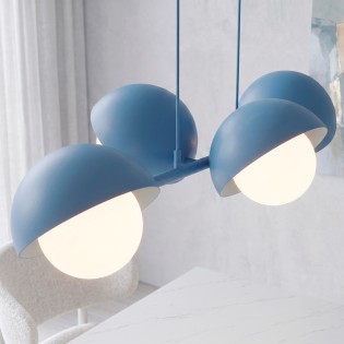 Lámpara colgante Nordessa Azul (4 luces)