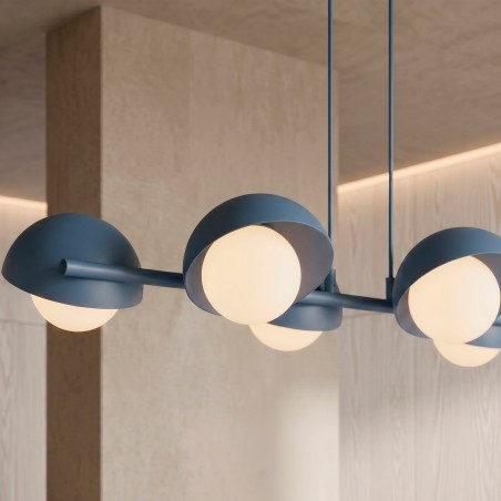 Lámpara colgante Nordessa Azul (6 luces)