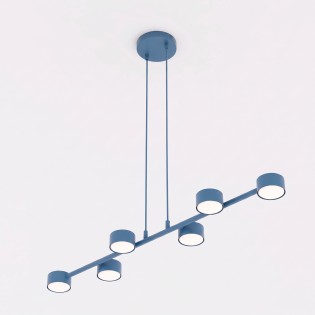 Lámpara colgante Solvi Azul (6 luces)