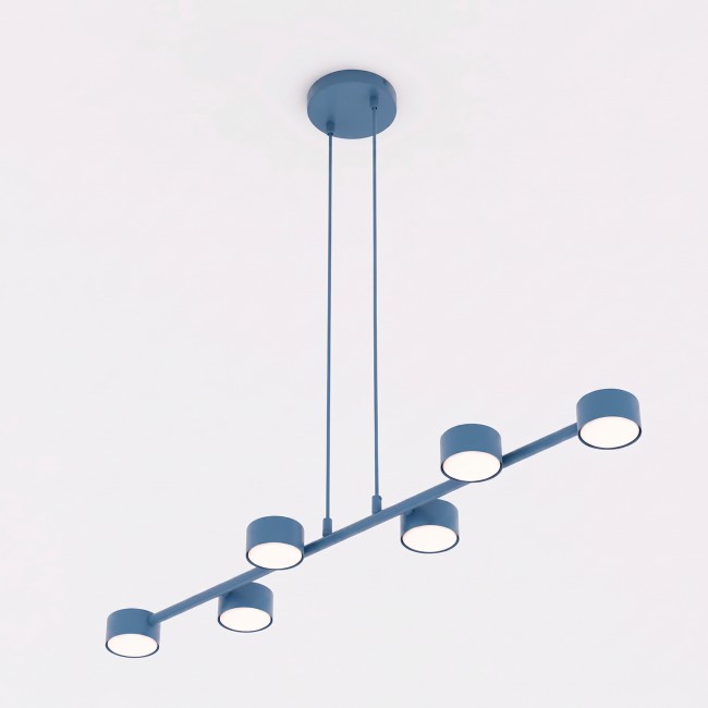 Lámpara colgante Solvi Azul (6 luces)