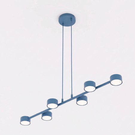 Lámpara colgante Solvi Azul (6 luces)
