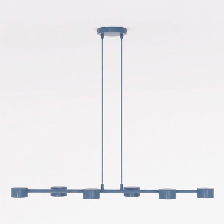 Lámpara colgante Solvi Azul (6 luces)