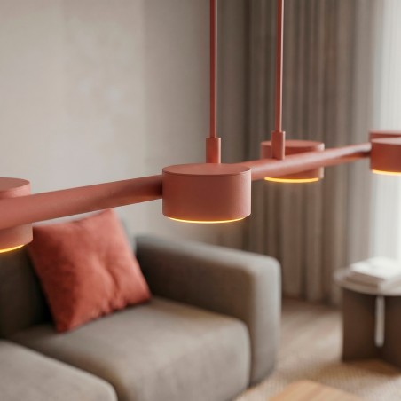 Lámpara colgante Solvi Coral (6 luces)