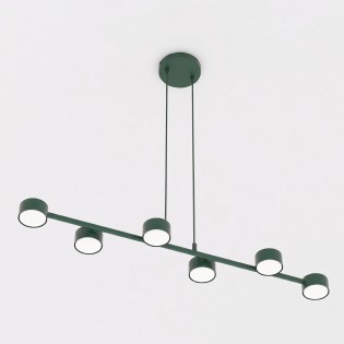 Lámpara colgante Solvi Verde Oliva (6 luces)
