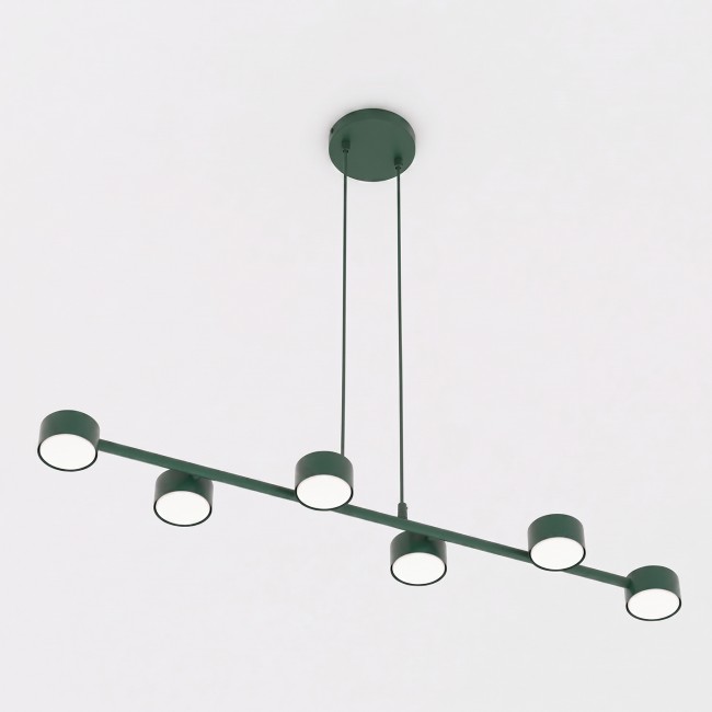 Lámpara colgante Solvi Verde Oliva (6 luces)