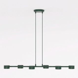 Lámpara colgante Solvi Verde Oliva (6 luces)