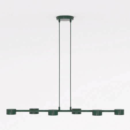 Lámpara colgante Solvi Verde Oliva (6 luces)