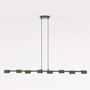 Lámpara colgante Solvi Verde Oliva (8 luces)