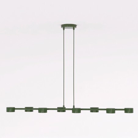 Lámpara colgante Solvi Verde Oliva (8 luces)