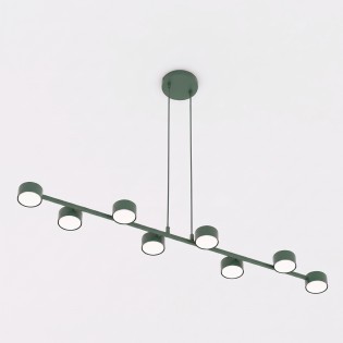 Lámpara colgante Solvi Verde Oliva (8 luces)