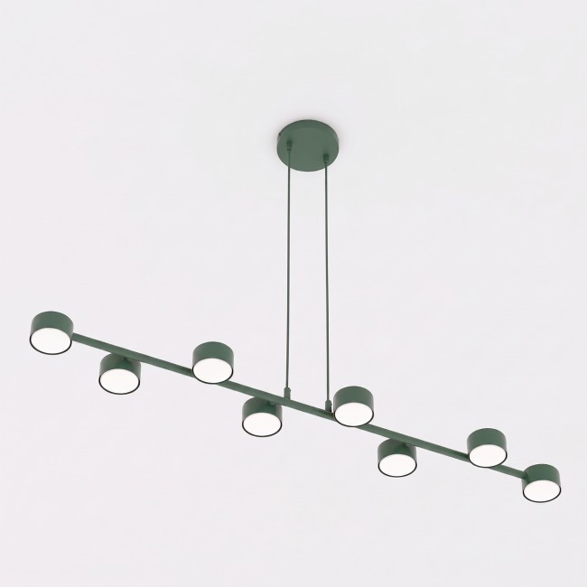 Lámpara colgante Solvi Verde Oliva (8 luces)