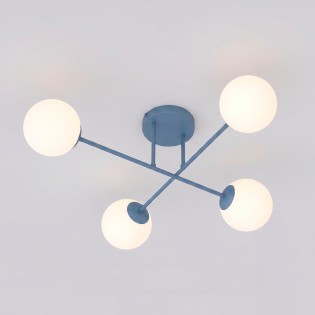 Plafón de techo Nicolo Azul (4 luces)