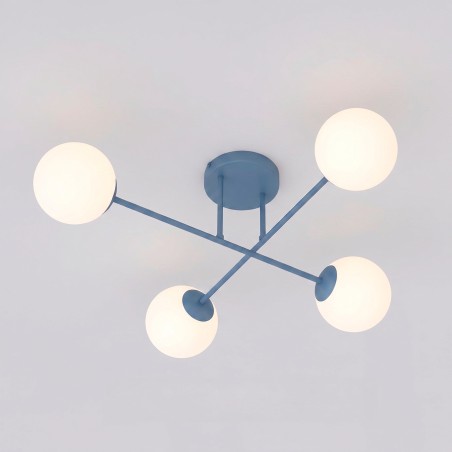 Plafón de techo Nicolo Azul (4 luces)
