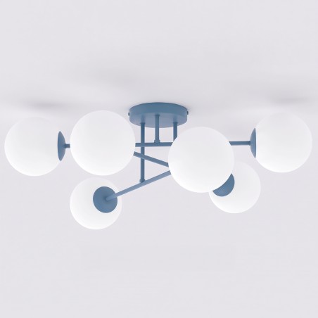 Plafón de techo Nicolo Azul (6 luces)