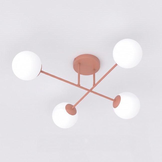 Plafón de techo Nicolo Coral (4 luces)