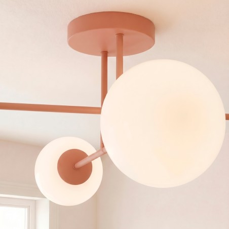 Plafón de techo Nicolo Coral (4 luces)