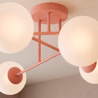 Plafón de techo Nicolo Coral (6 luces)
