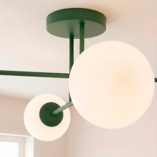 Plafón de techo Nicolo Verde Oliva (4 luces)