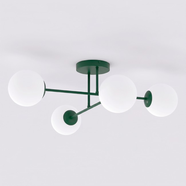 Plafón de techo Nicolo Verde Oliva (4 luces)