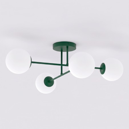 Plafón de techo Nicolo Verde Oliva (4 luces)