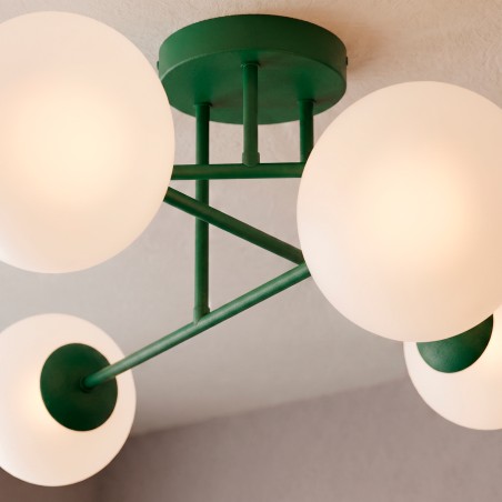 Plafón de techo Nicolo Verde Oliva (6 luces)