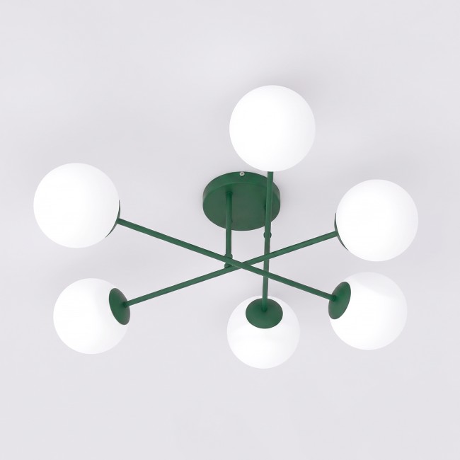 Plafón de techo Nicolo Verde Oliva (6 luces)