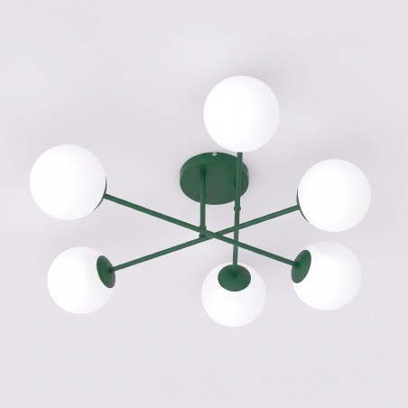 Plafón de techo Nicolo Verde Oliva (6 luces)