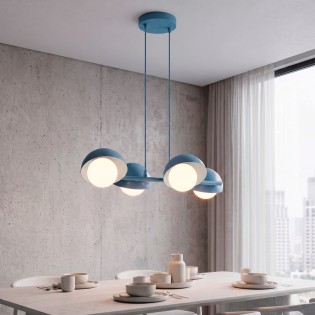 Lámpara colgante Nordessa Azul (4 luces)