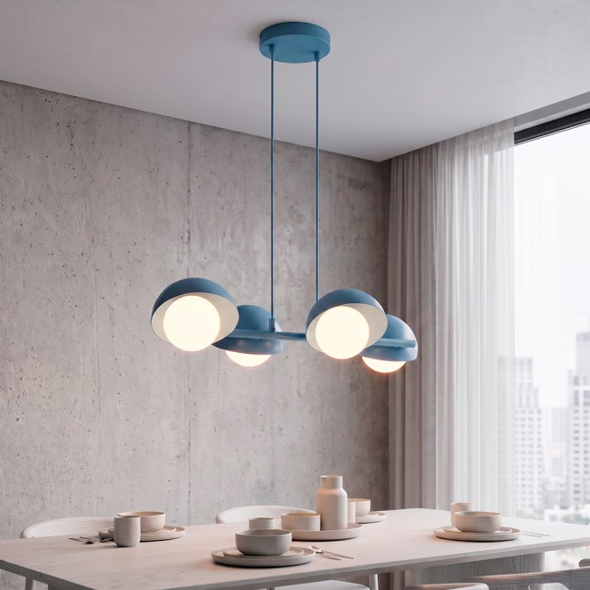Lámpara colgante Nordessa Azul (4 luces)