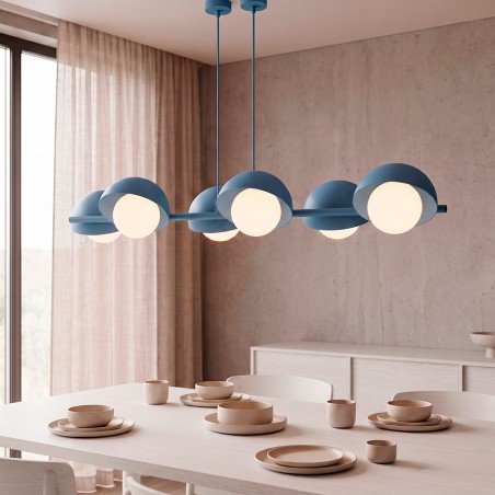 Lámpara colgante Nordessa Azul (6 luces)