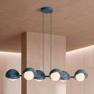 Lámpara colgante Nordessa Azul (6 luces)