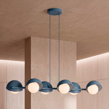 Lámpara colgante Nordessa Azul (6 luces)