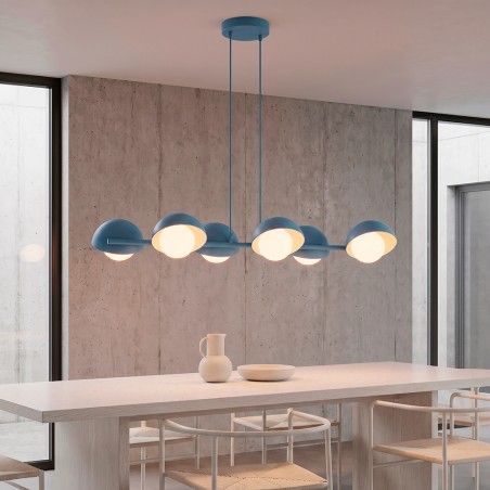 Lámpara colgante Nordessa Azul (6 luces)