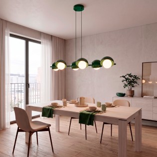 Lámpara colgante Nordessa Verde Oliva (6 luces)