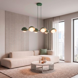 Lámpara colgante Nordessa Verde Oliva (6 luces)