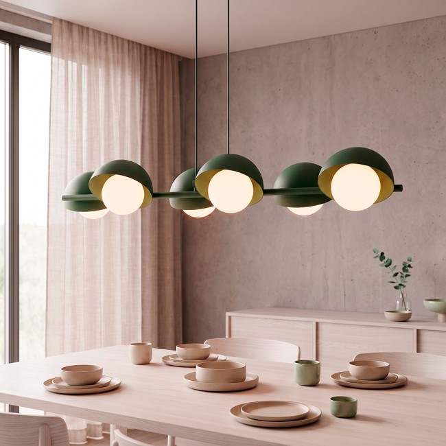 Lámpara colgante Nordessa Verde Oliva (6 luces)