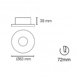 Empotrable estanco RAIN acero