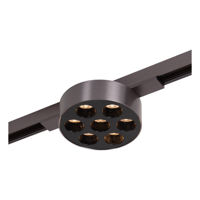 Foco LED carril Xavi Linial Smart 48V. Cromo negro (7W)