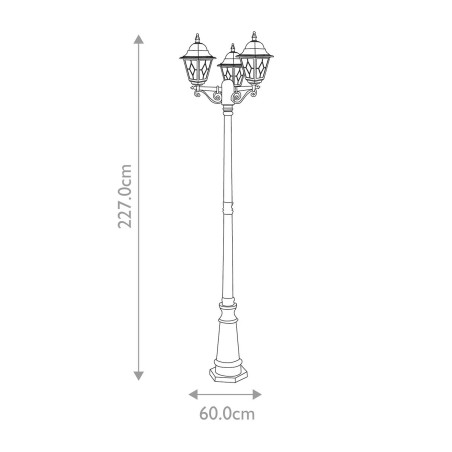 Farola de exterior Norfolk (3 luces)