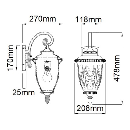 Aplique de pared de exterior Admirals Cove M